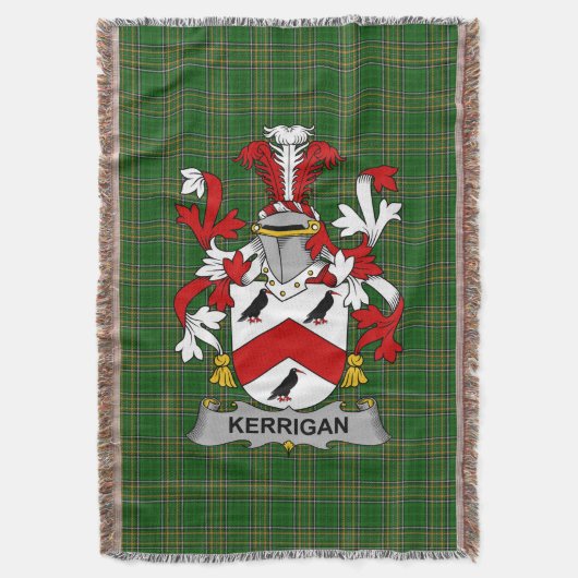Irish Kerrigan oder O_Kerrigan Coat of Arms Family Decke (Vorderseite Vertikal)