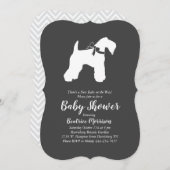 Irish Kerry Blue Te Dog Baby Shower Gender Neutral Einladung (Vorne/Hinten)