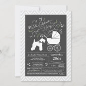 Irish Kerry Blue Terrier Baby Shower Einladung (Vorderseite)