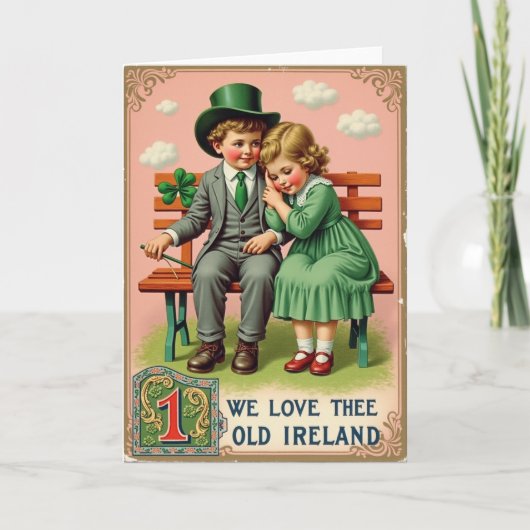 Irish Kids Vintage Theme Card Karte (Vorderseite)