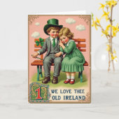 Irish Kids Vintage Theme Card Karte (Gelbe Blume)