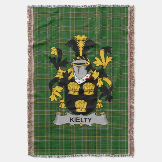 Irish Kielty to O_Quilty Coat of Arms Family Cres Decke (Vorderseite Vertikal)