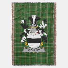 Irish Kighley Coat of Arms Familienwappen Irland Decke