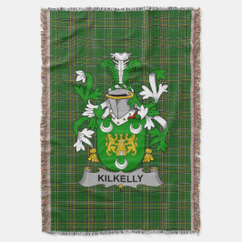 Irish Kilkelly oder Killikelly Coat of Arms Family Decke