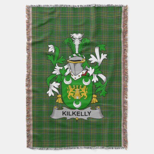Irish Kilkelly oder Killikelly Coat of Arms Family Decke (Vorderseite Vertikal)