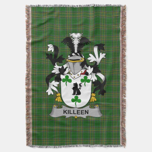 Irish Killeen oder O_Killeen Coat of Arms Family C Decke (Vorderseite Vertikal)