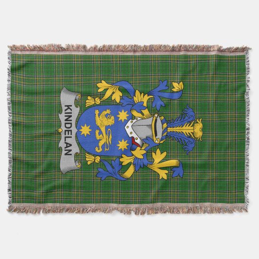 Irish Kindelan oder O_Kindelan Coat of Arms Family Decke (Vorderseite)