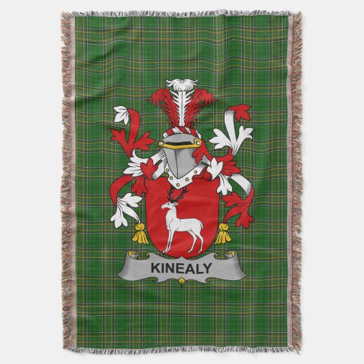 Irish Kinealy oder O_Kinnally Coat of Arms Family Decke (Vorderseite Vertikal)