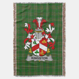 Irish Kingston Coat of Arms Familienwappen Irland Decke