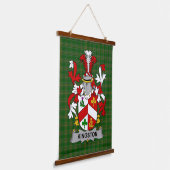 Irish Kingston Coat of Arms Family Crest Wandteppich Mit Holzrahmen (Gewinkelt)