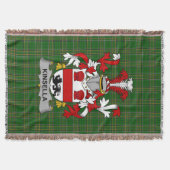 Irish Kinsella oder Kinsellagh Coat of Arms Family Decke (Vorderseite)