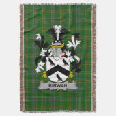 Irish Kirwan oder O_Kerwin Coat of Arms Family Cre Decke (Vorderseite Vertikal)