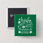 Irish Kisses and Kleeblatt Wish Button (Vorne & Hinten)