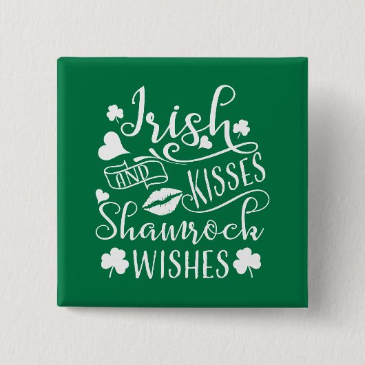 Irish Kisses and Kleeblatt Wish Button (Vorderseite)