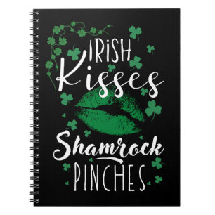 Irish Kisses Kleeblatt pinks Notizblock