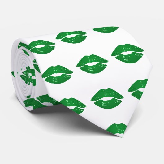 Irish Kisses Saint Patrick's Day Party Krawatte (Gerollt)