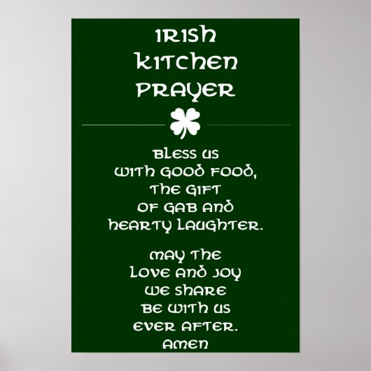 Irish Kitchen Prayer Poster (Vorne)