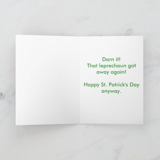 Irish kitty/leprechaun got Karte (Innenseite)