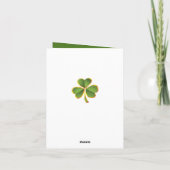 Irish Klee grüne weiße Streifen Hochzeit Danke (Rückseite)