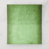 Irish Klee & Schleier Hochzeit gefaltete Escortkar Platzkarte (Innenseite Aufgefaltet)