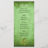 Irish Klee & Schleier Hochzeit grüne Karte (Rückseite)