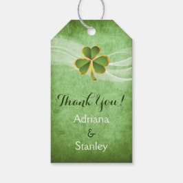 Irish Klee & Schleier Hochzeit Vielen Dank Geschenkanhänger