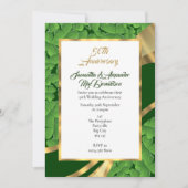 Irish Kleeblatt 50. Hochzeitstag Einladung (Vorderseite)