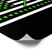 Irish Kleeblatt American Flag Lacrosse St Patrick' Poster (Ecke)