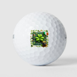 Irish Kleeblatt and Flag St. Patrick's Day Golfball