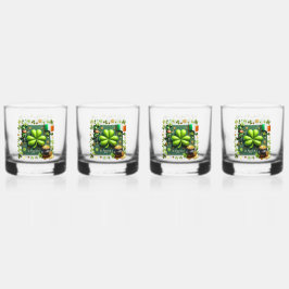 Irish Kleeblatt and Flag St. Patrick's Day Whiskyglas
