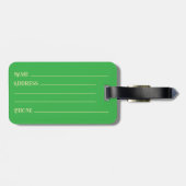 Irish Kleeblatt and Green St Patrick's Day Monogra Gepäckanhänger (Rückseite horizontal)