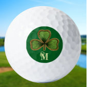 Irish Kleeblatt and Green St Patrick's Day Monogra Golfball