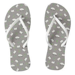 Irish Kleeblatt and Sheep Pattern Badesandalen