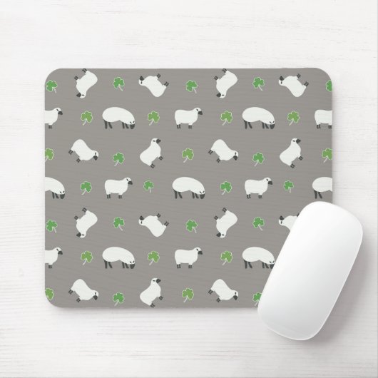 Irish Kleeblatt and Sheep Pattern Mousepad (Mit Mouse)