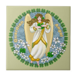 Irish Kleeblatt Angel Tile Fliese