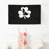 Irish Kleeblatt Basset Hound Dog St. Patrick's Day Banner (Insitu)