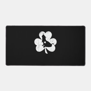 Irish Kleeblatt Basset Hound Dog St. Patrick's Day Schreibtischunterlage