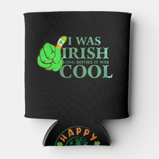 Irish Kleeblatt Beer Can Cooler | St Patricks Day Dosenkühler (Vorderseite)