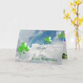 Irish Kleeblatt Birthday Balloons Karte (Gelbe Blume)