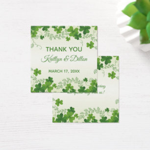 Irish Kleeblatt Blätter Hochzeit Vielen Dank