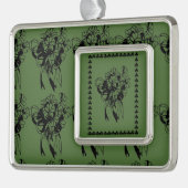 Irish Kleeblatt Bouquet Dekoration Rahmen-Ornament Silber (Links)