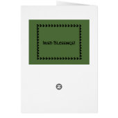 Irish Kleeblatt Bouquet St. Patrick's Day Card (Hinten)