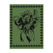 Irish Kleeblatt Bouquet St. Patrick's Day Postcard