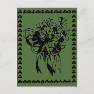 Irish Kleeblatt Bouquet St. Patrick's Day Postcard Postkarte