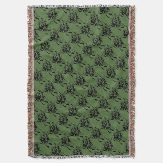 Irish Kleeblatt Bouquet Throw Blanket Decke (Vorderseite Vertikal)