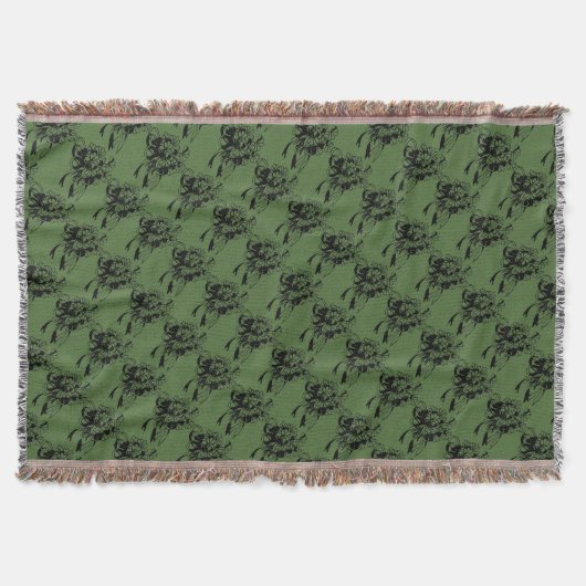 Irish Kleeblatt Bouquet Throw Blanket Decke (Vorderseite)