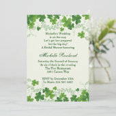 Irish Kleeblatt Brautparty Einladung (Stehend Vorderseite)