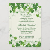 Irish Kleeblatt Brautparty Einladung (Vorne/Hinten)