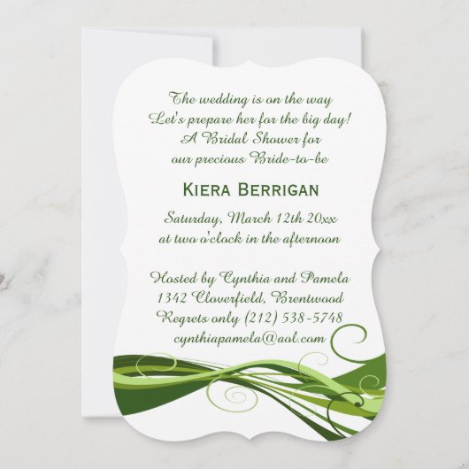 Irish Kleeblatt Brautparty Einladung (Rückseite)