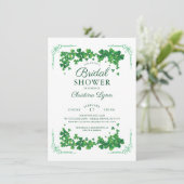 Irish Kleeblatt Bridal Dusche Einladung (Stehend Vorderseite)